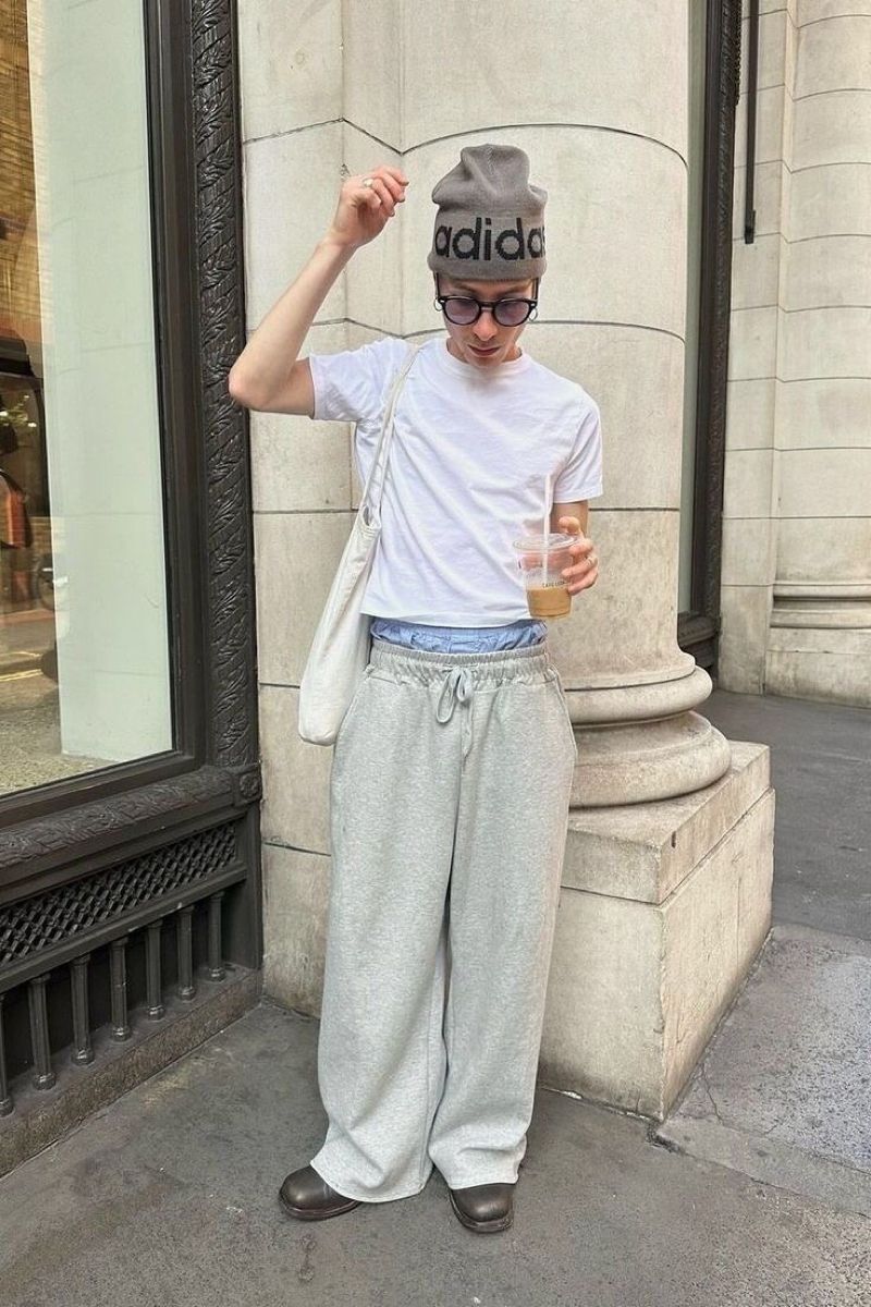 Xerobnr Grey Sweat Baggy Pants, foto 5