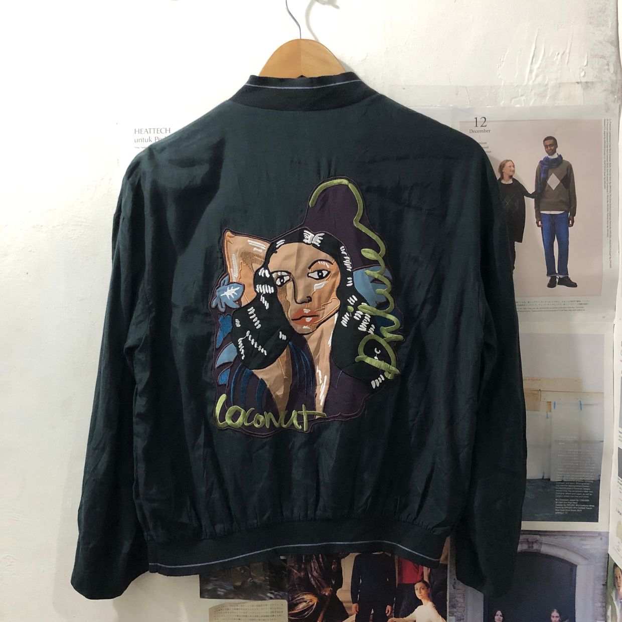 Vintage Y2K Bomber jacket Wanita black