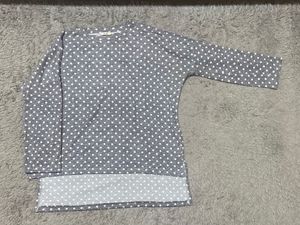 knitwear kaos lengan panjang polkadot