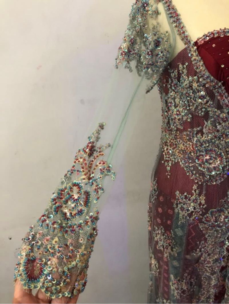 kebaya full payet mewah one set, foto 6