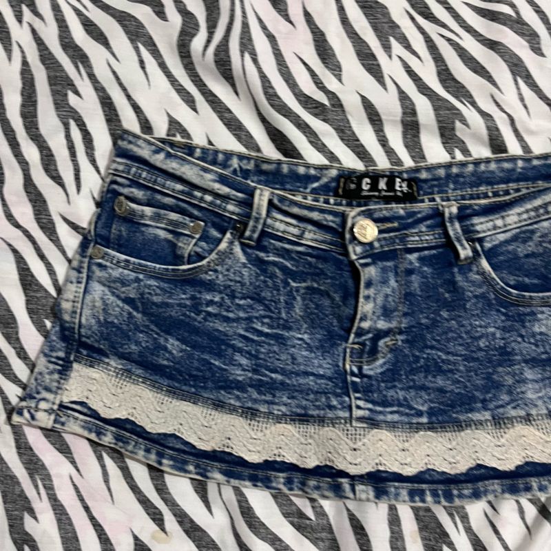 Y2K denim lace shorts, foto 5