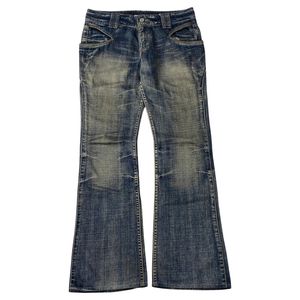 Bootcut fading jeans by michel klein homme japanese brand
