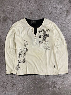 Berning Sho Goth Y2K T-shirt Pria white