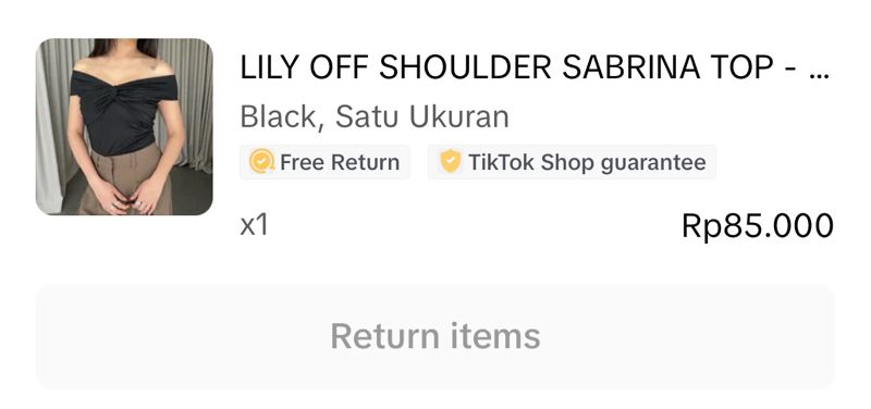 Off Shoulder Black Top, foto 2