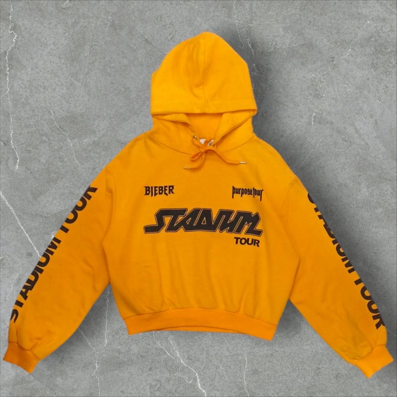 Hoodie crop h&m x Justin Bieber Preloved