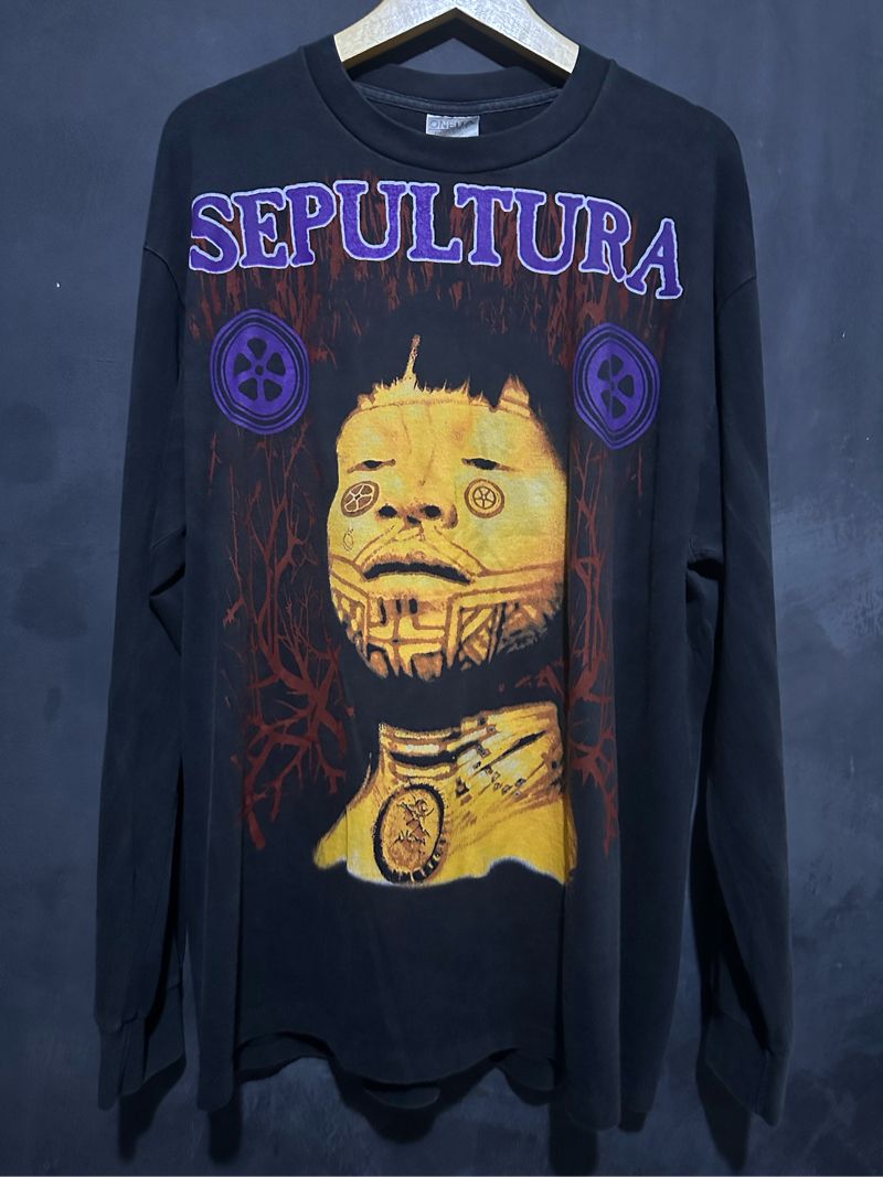 Kaos band metal sepultura long sleeve Preloved
