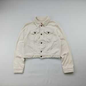 Earl Jean corduroy crop trucker size M wanita H047