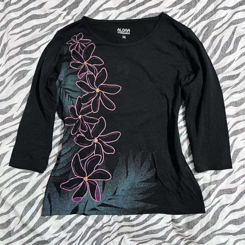 Y2K printed flower longsleeve, foto 5