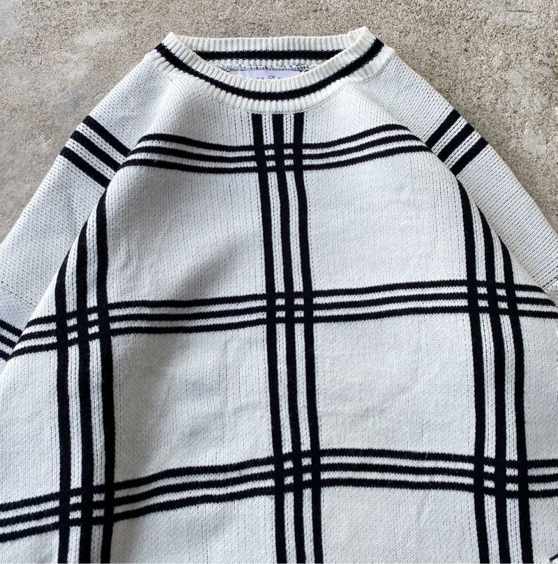 D’LAND PLAID OVERSIZED KNIT SWEATER, foto 2