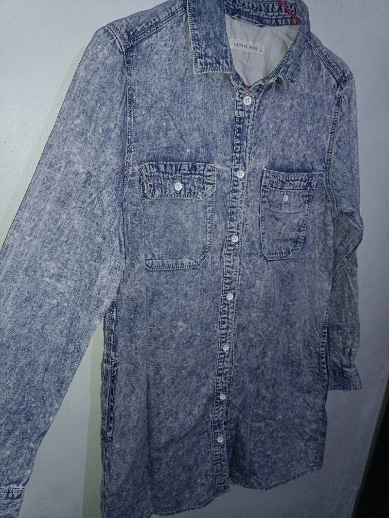 Tunik atasan wanita denim, foto 5