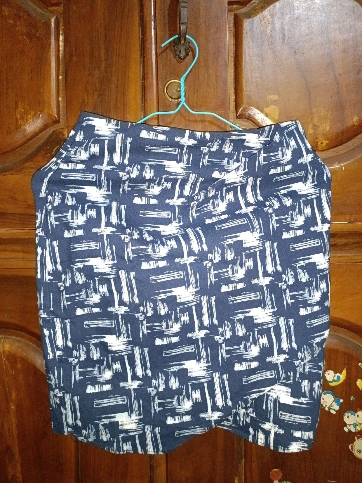 Minimalist Mini skirt Wanita navy