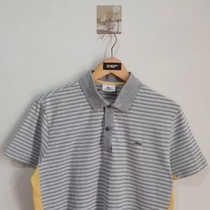 Polo shirt Lacoste stripe grey