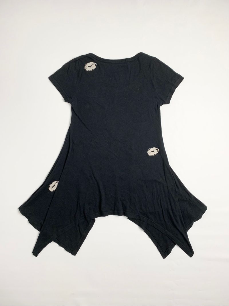 Y2k Love Junkie Flared Top Tee With Lips Graphic, foto 5