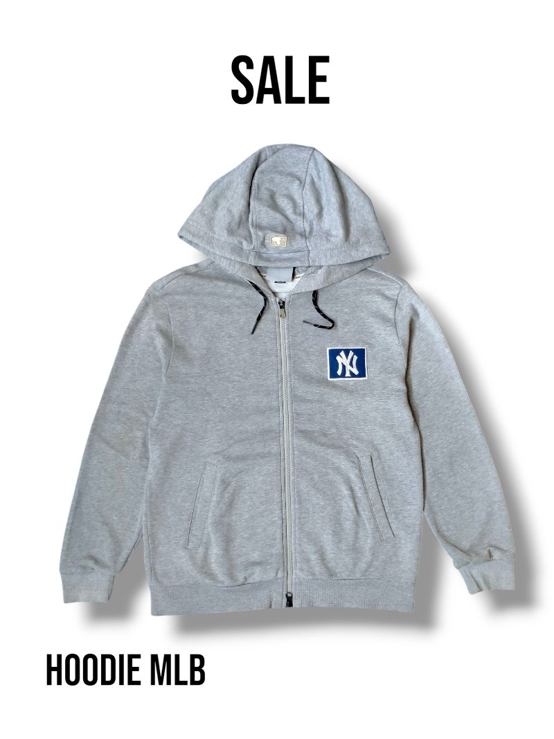 ★MLB☆MLB DOUBLE LOGO ZIP UP HOODIE MLB EMBROIDERED ZIPPED HOODIE – easysolution