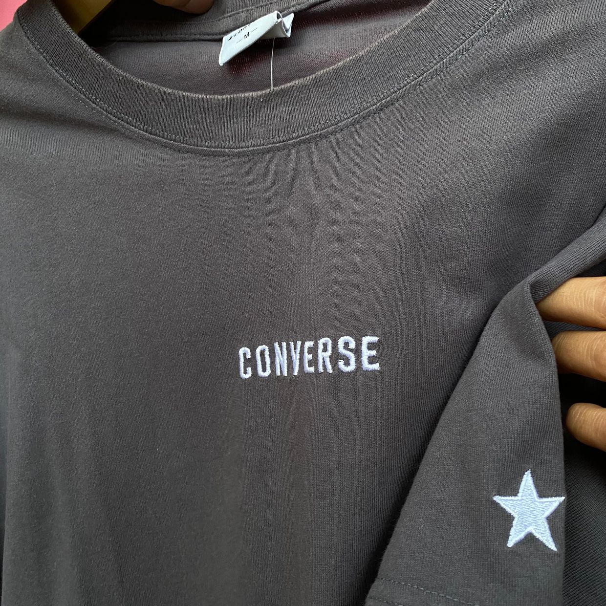 Converse Minimalist T-shirt Pria gray, foto 2