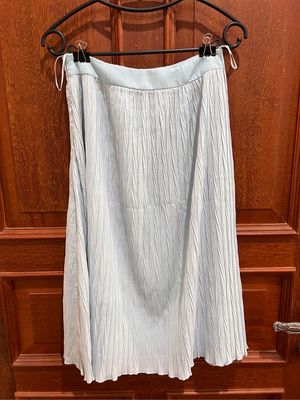 Asos baby blue pleated midi skirt