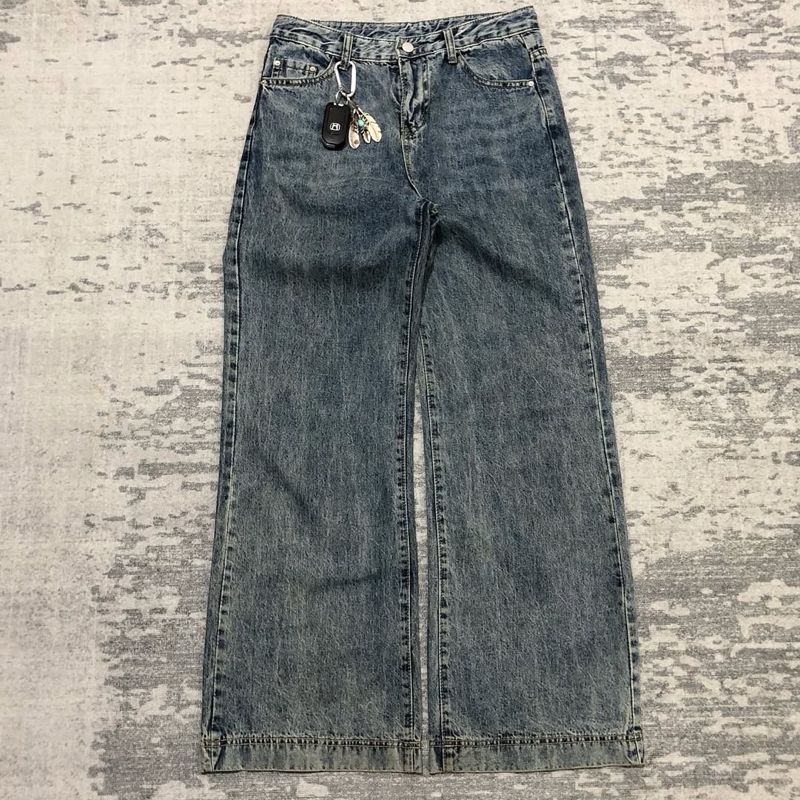 Blue stone washed baggy jeans, foto 4