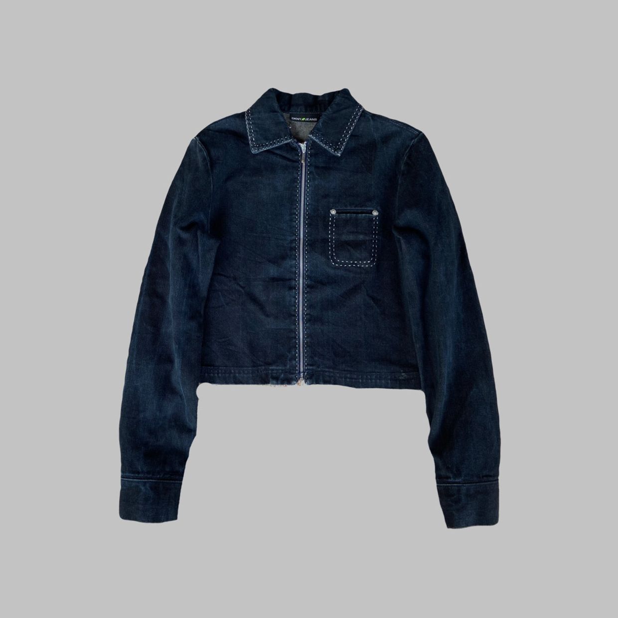 DKNY Streetwear Y2K Denim jacket Wanita black