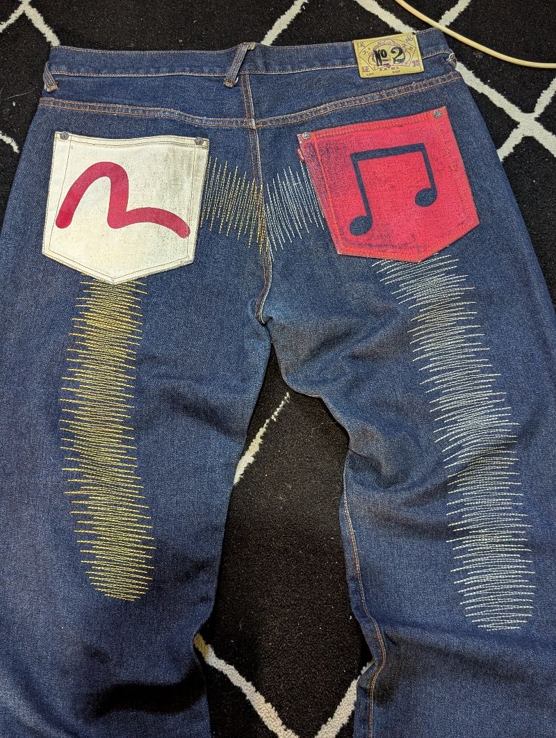 Jeans Evisu Big logo rare piece, foto 6
