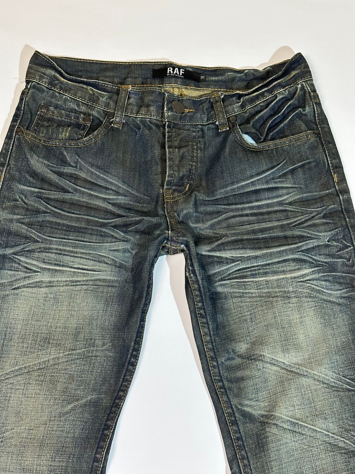Vintage Raf Simons Distressed Denim Pants, foto 2