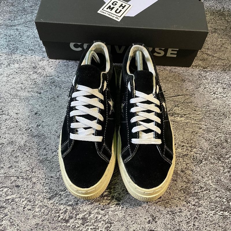 Converse One Star Ox Suede Black White, foto 4