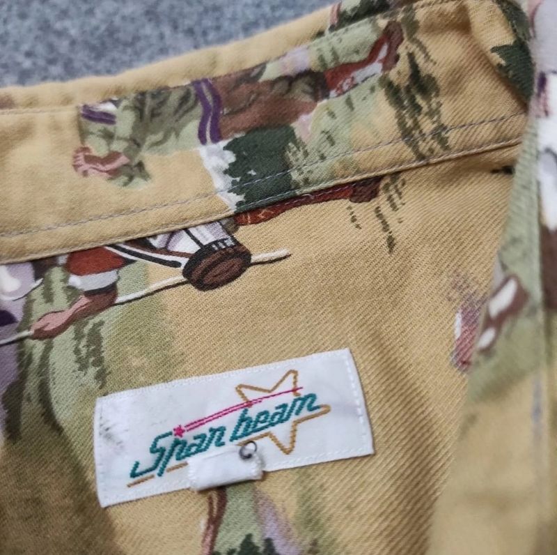 Kemeja Vintage All Over Print Golf, foto 3