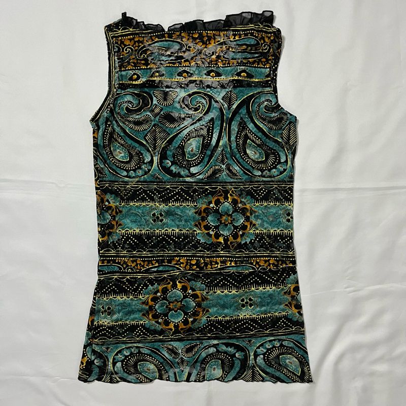 vtg paisley mesh wrap top, foto 7