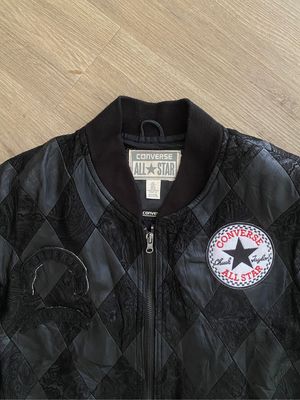 CONVERSE ALL STAR BOMBER LEATHER JACKET