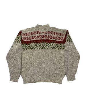 Unbrand Winter Knitwear Red & Green Vintave Pattern