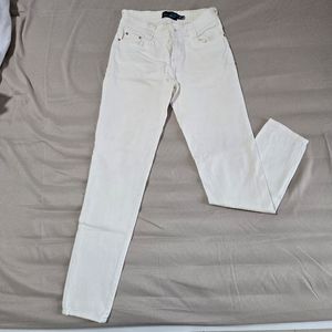 CELANA JEANS HIGHWAIST PREMIUM TEBAL PUTIH