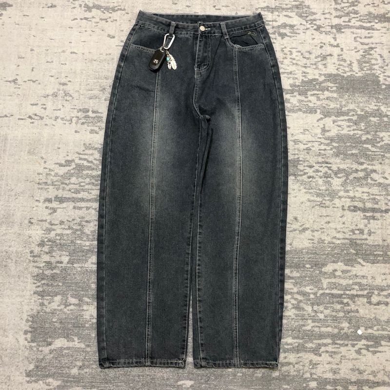 Dark retro washed loose baggy jeans, foto 2
