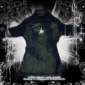 gothic blouse aestethic code mionla