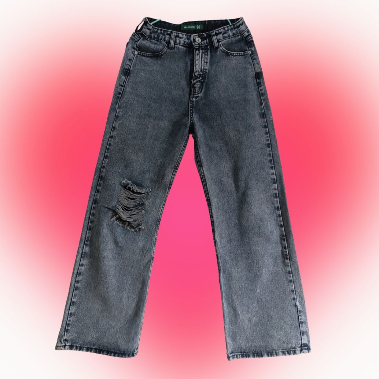 Streetwear High waisted jeans Wanita navy