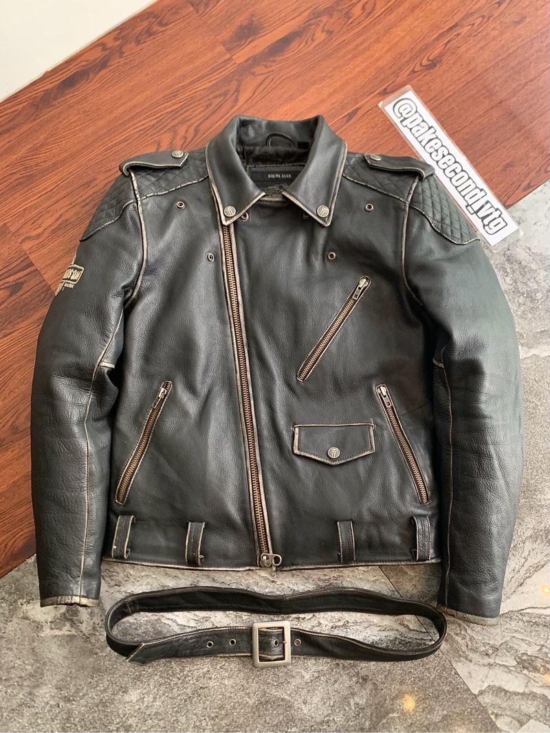 Jaket Kulit Harley Davidson Leather Biker Jacket, foto 2