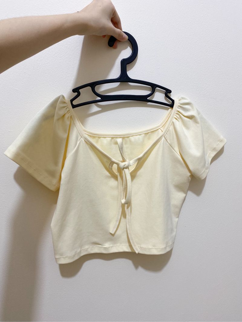 crop top butter yellow, foto 2
