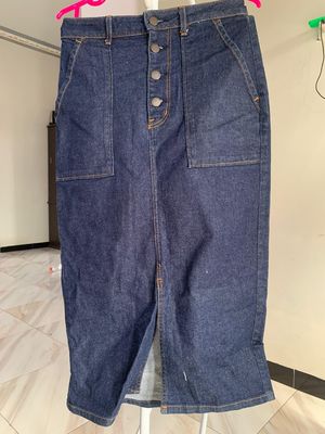 Rok jeans midi