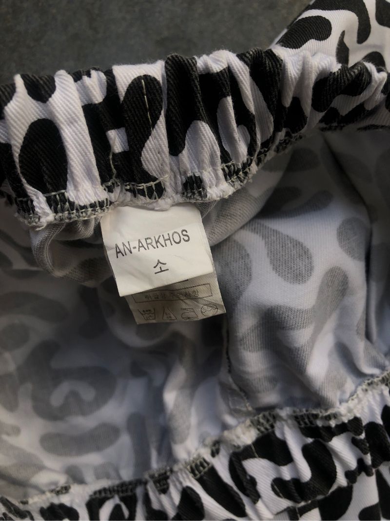 Baggy Jeans Leopard Black White, foto 4