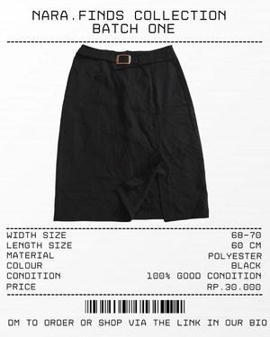 Rok Midi Hitam Elegan