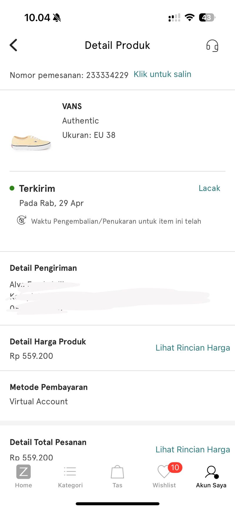 Preloved Sepatu Vans Authentic Golden Haze, foto 6