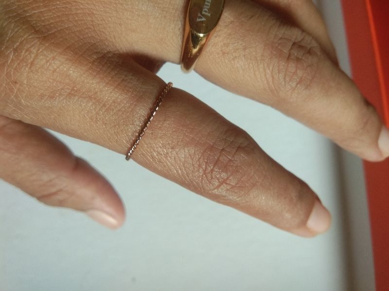 Cincin ulir rosegold size 7, foto 2