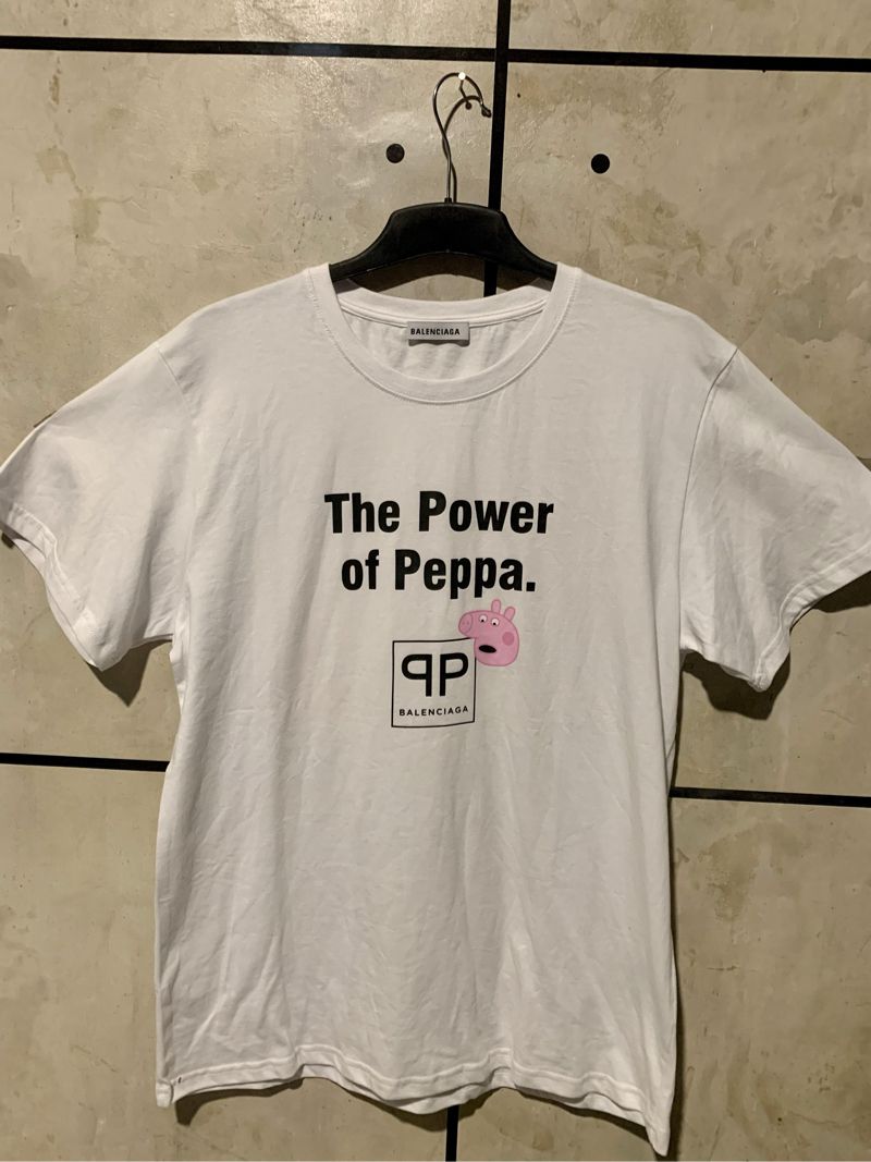 Apparel Peppa Pig X Balenciaga BALENCIAGA Political Logo Oversized