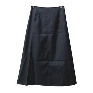 Dark Gray Long Skirt A-Type | Vintage Korean Y2K Skirt