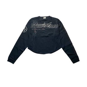 black crop longsleeve