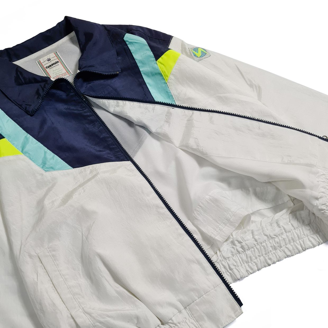 Vintage Y2K Windbreaker Pria white, foto 5