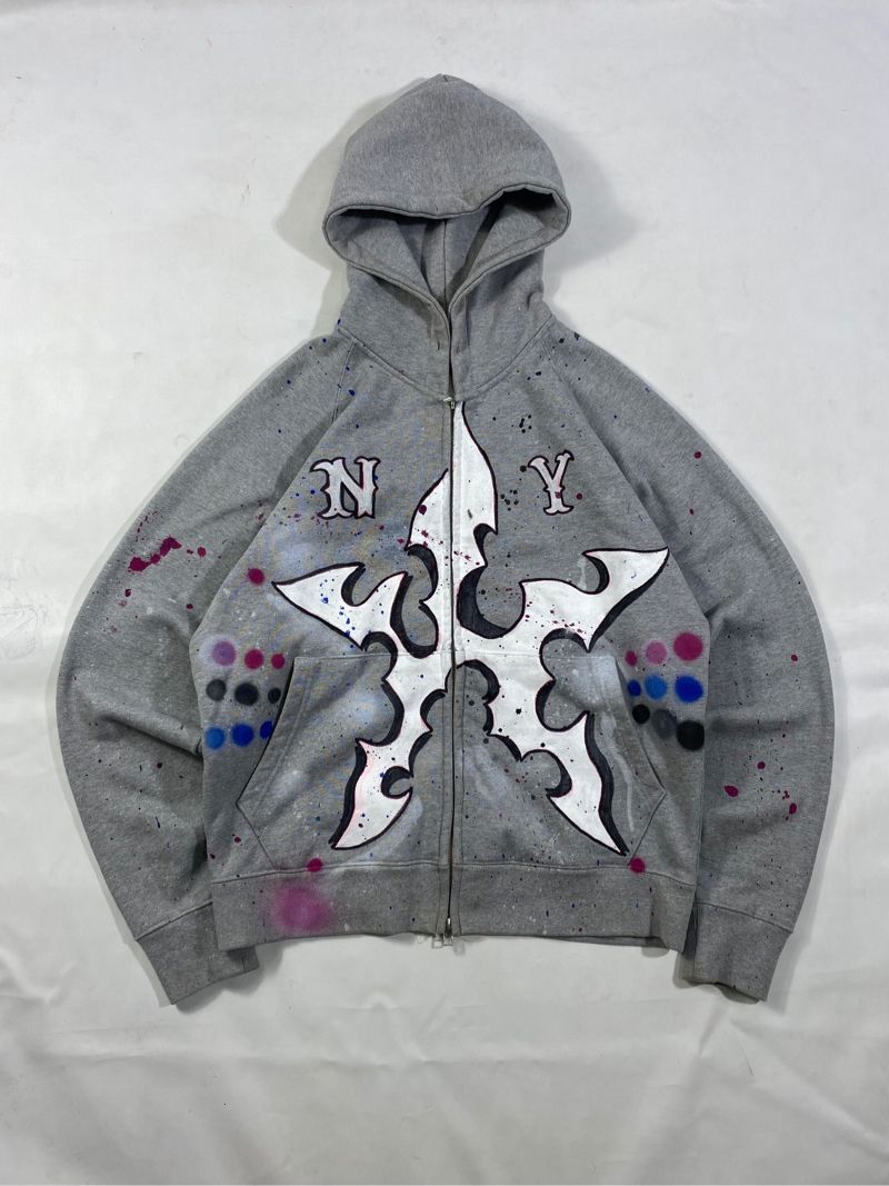 Reworked Painted Double Zip-Hoodie, foto 2