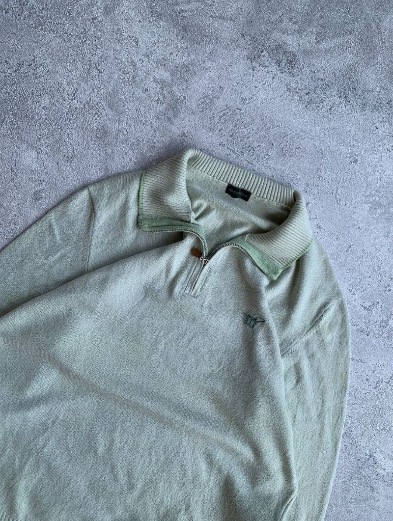 Knitwear vintage basic half zipper by Henry Cottons, foto 3