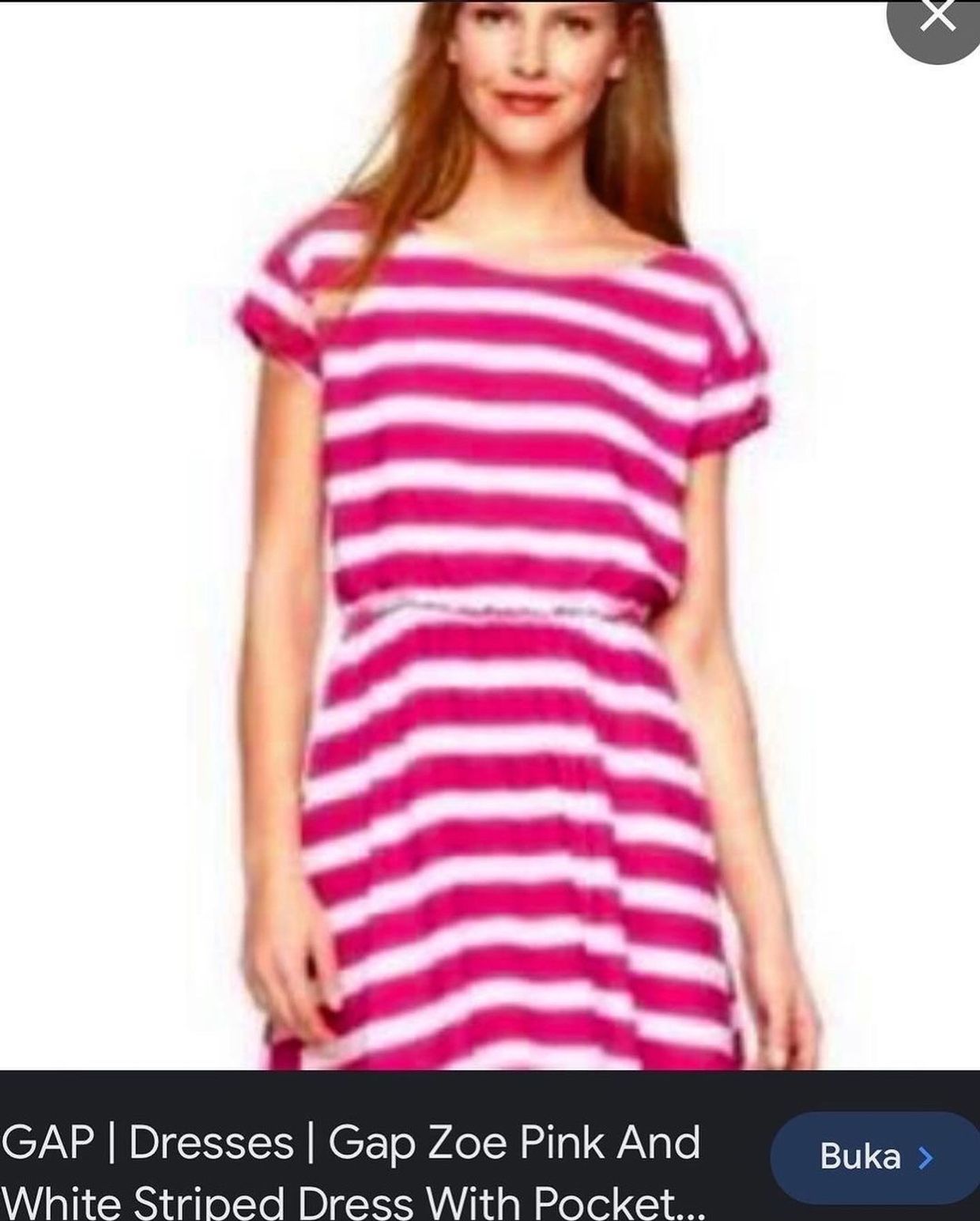 GAP Casual Casual dress Wanita white pink