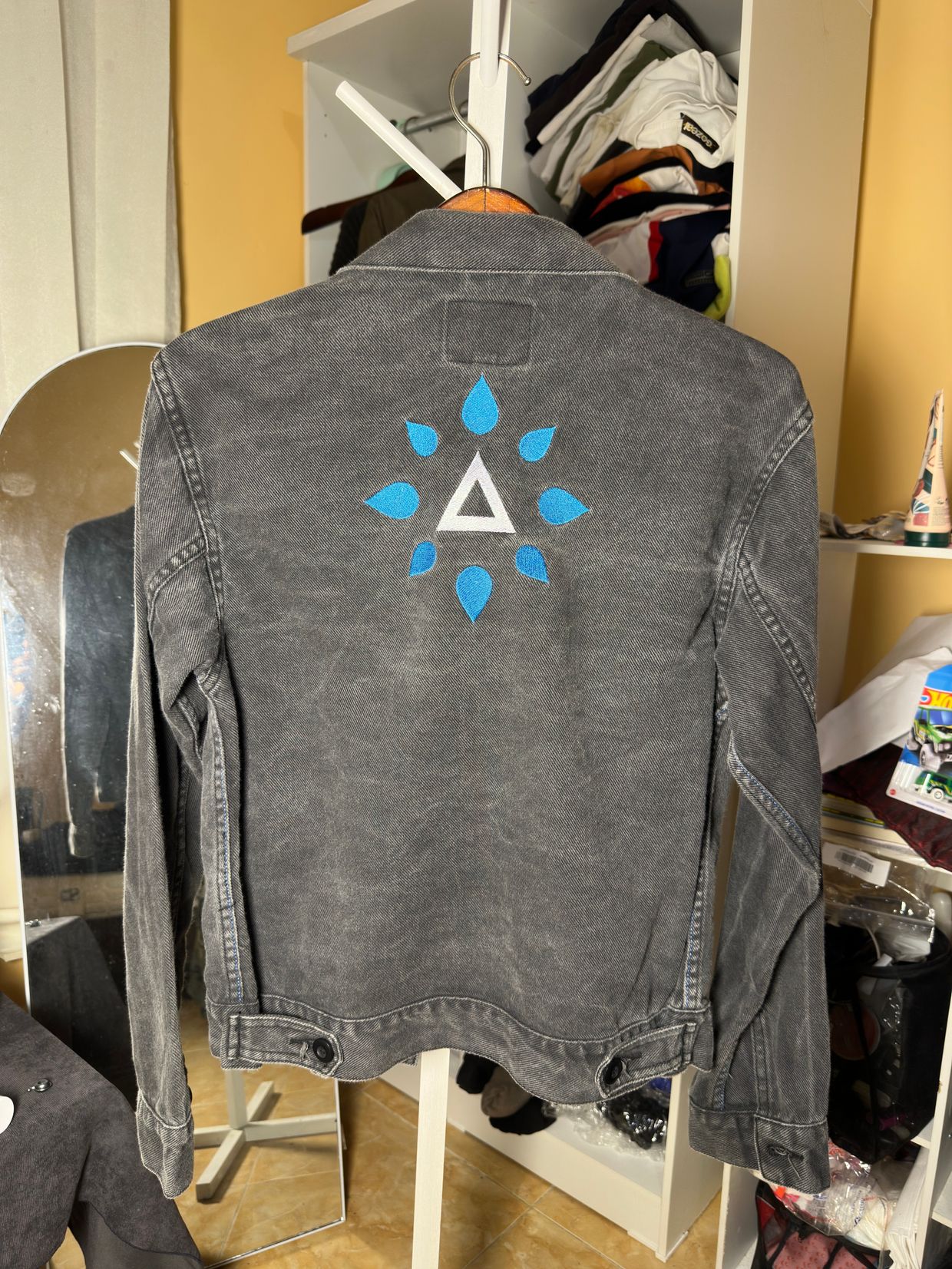Streetwear Denim jacket Pria gray, foto 2