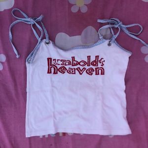 Vintage Y2K Cami top Wanita white
