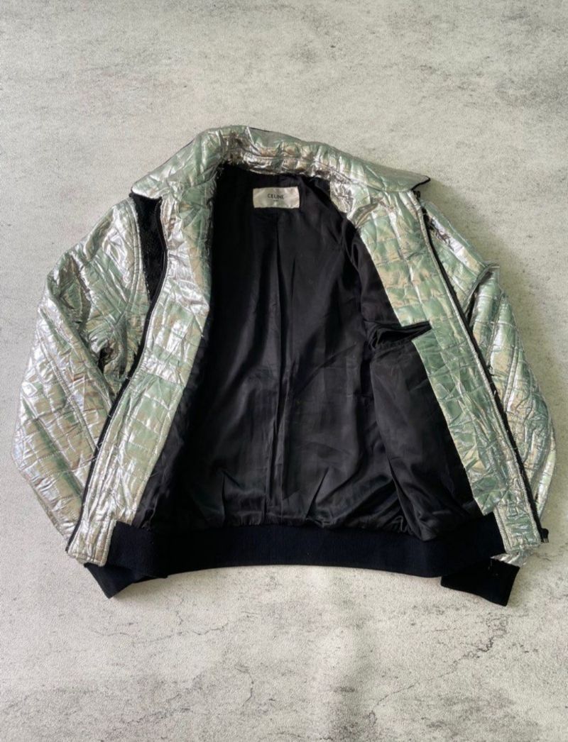 Rare Celine x Hedi Slimane 2009 Runway Silver Jacket  Ori, foto 4